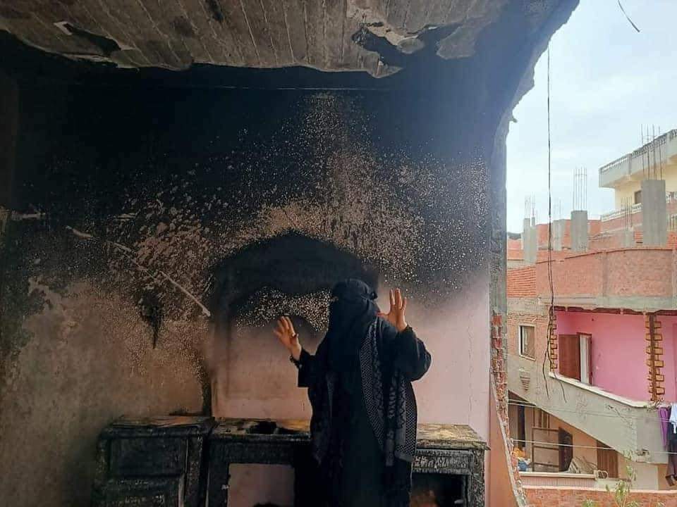ربة منزل تسمم زوجها وتحرق جثمانه ب6 زجاجات بنزين فى محافظة الشرقية