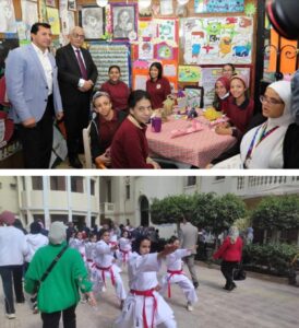 وزيرا  التعليم ، والشباب والرياضة  يزوران مدرسة الشهيد يسرى عميرة
