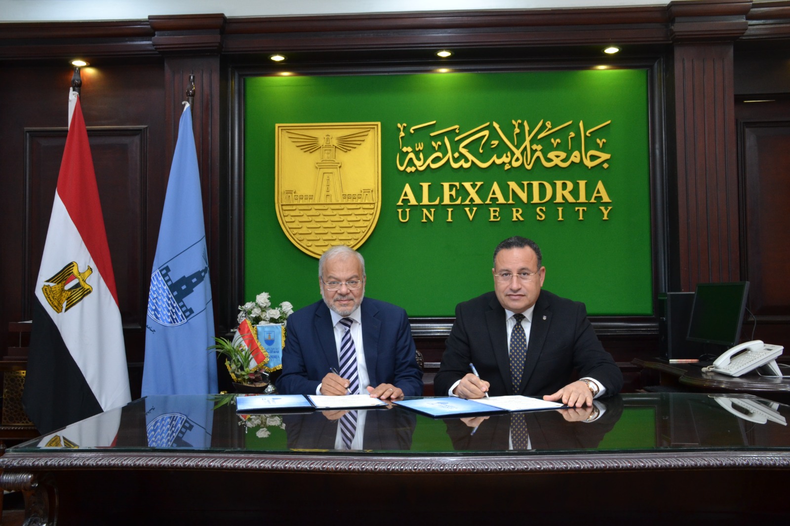  اتفاقية تعاون بين جامعة الإسكندرية وجامعة فاروس