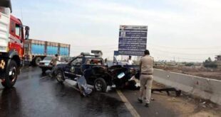 إصابة 11 مواطن في حادث تصادم سيارتين بطريق شبرا - بنها الحر