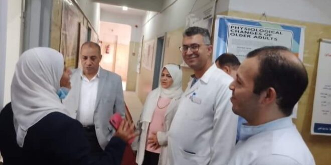 "جمال سلامة" مرور مدير الفرع على معهد التمريض ومستشفى النيل بشبرا