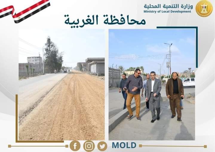 "التنمية المحلية" متابعة أعمال الرصف والتطوير الجارية بمركزي المحلة وسمنود