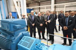 وزير التجارة والصناعة يفتتح مصنع شركة زايلم العالمية لإنتاج مضخات المياه في مصر