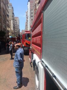 السيطرة على حريق هائل نشب بمنزل بشارع القاهرة بالاسكندرية