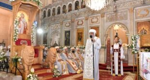 قداسة البابا تواضروس الثاني يصلي قداس عيد "مارجرجس" بالإسكندرية