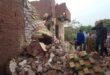 القليوبيه " سقوط مأذنة مسجد الشهيد على شريف بقرية شبرا هارس