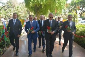 الهجان" يستقبل سفير أذربيجان ومحافظ أبشرون بحديقة الصداقة المصرية الأذربيجانية بمدينة القناطر الخيرية
