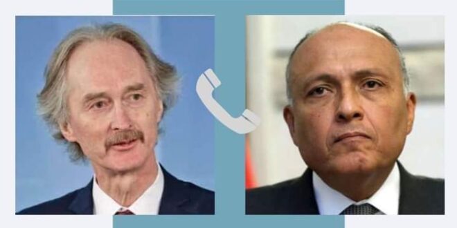 وزير الخارجية يتلقى اتصالاً هاتفياً مع مبعوث الأمم المتحدة الخاص إلى سوريا
