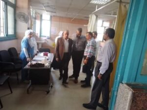 جمال سلامة" مرور على مستشفى النيل للاطمئنان على المرضى الموجودين