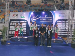 إنجاز لأبطال الأوليمبي في البطولة العربية للتايكوندو " البومزا " .