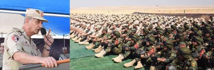وزير الدفاع يشهد تنفيذ المرحلة الرئيسية لمشروع تكتيكى بجنود بالذخيرة الحية بالمنطقة المركزية العسكرية 