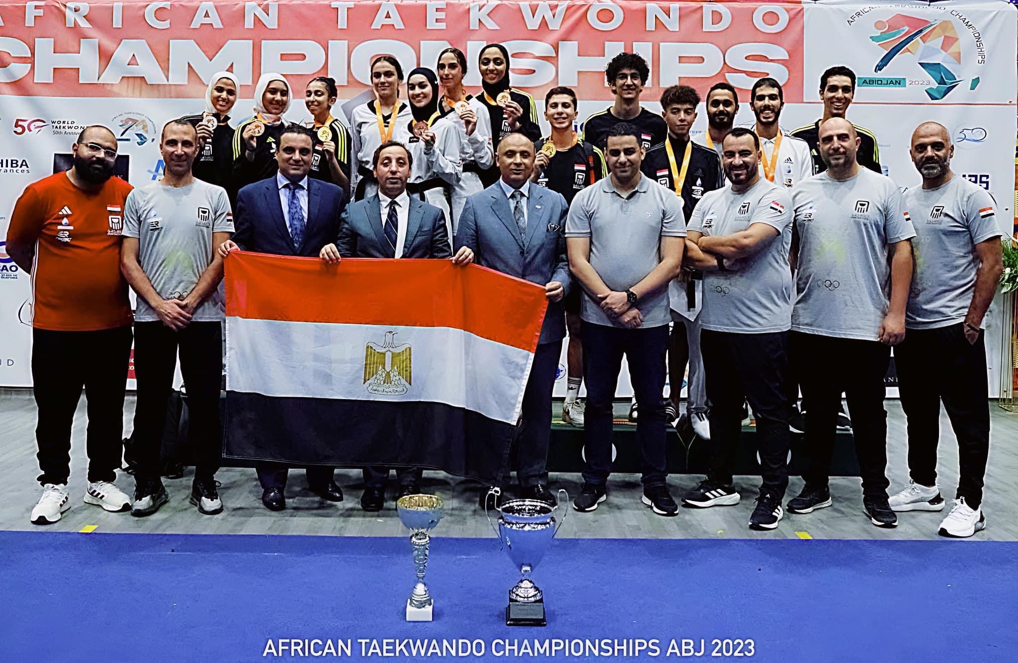 منتخب مصر الأول للتايڪوندو وصيف إفريقيا فى الترتيب العام لأڪبر بطولة رسمية فى القارة السمراء