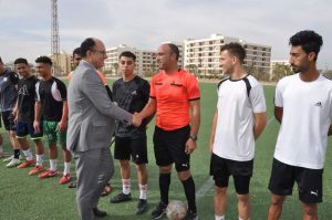 جامعة حلوان تحرز المركز الأول في بطولة كرة القدم بكليات

