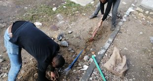 مياة الإسكندرية إزالة التعديات على شبكة مياه الشرب بالمندرة