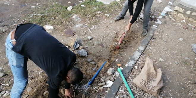 مياة الإسكندرية إزالة التعديات على شبكة مياه الشرب بالمندرة