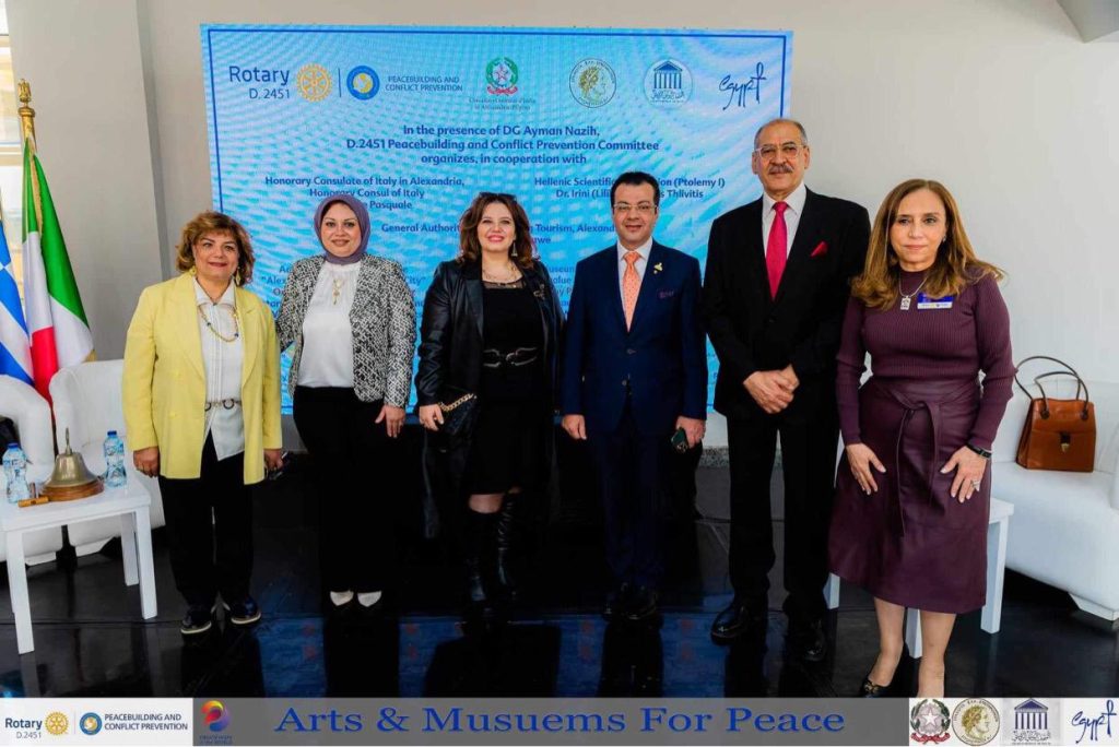 قناصل إيطاليا والصين بالأسكندرية يشهدان إحتفالية"المتاحف من أجل السلام"بالمتحف اليوناني والروماني