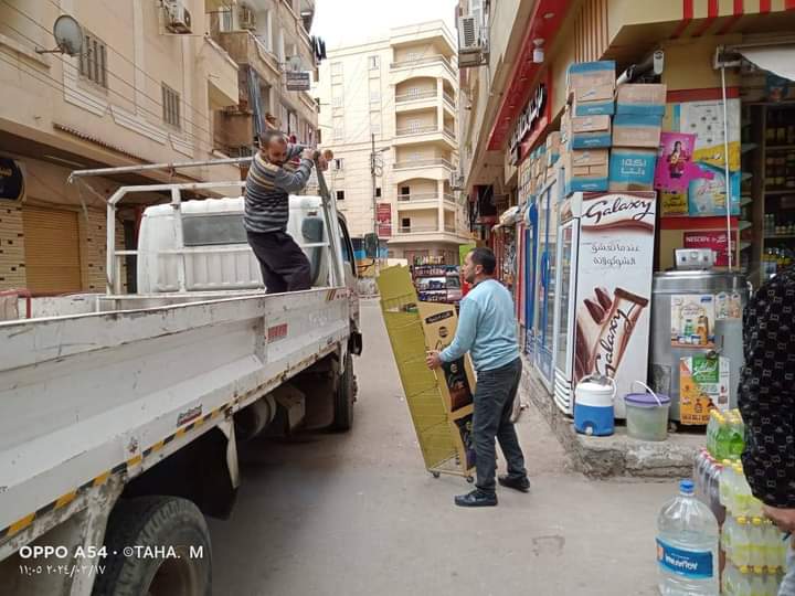 رفع ٤١٨ حالة إشغال طريق خلال حملات مكبرة بنطاق ٣ مراكز بالبحيرة.