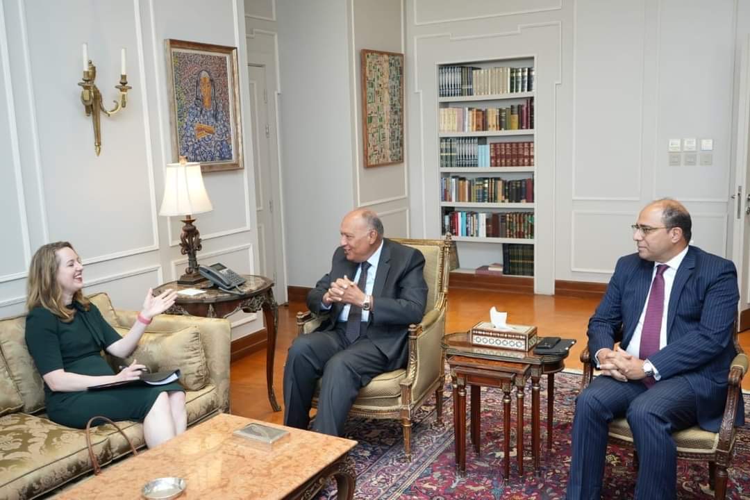 وزير الخارجية سامح شكري يستقبل مدير عام المنظمة الدولية للهجرة