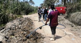 إزالة التعديات على شبكة مياه الشرب بالمناطق التابعة لفرع أبو قير