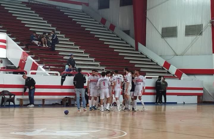 بالصور الزمالك يسحق الزهور في دوري كرة اليد