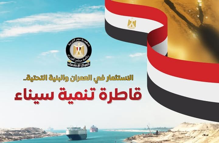 مجلس الوزراء يستعرض بالإنفوجراف جهود الدولة المصرية لتنمية وتطوير سيناء