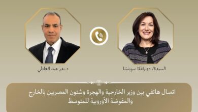  اتصال هاتفى بين وزير الخارجية والهجرة ومفوضة الاتحاد الأوروبى للمتوسط