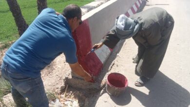 رئيس مركز أخميم .. تواصل أعمال إضفاء الهوية البصرية وأعمال التجميل والدهانات بطرق وشوارع قرى نيدة والحواويش .