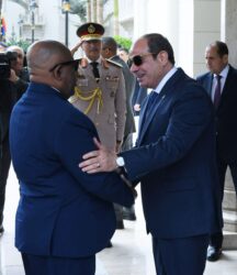 استقبل الرئيس عبد الفتاح السيسي في قصر الاتحاديه الرئيس عثمان غزالي
