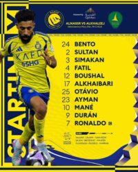 رونالدو .. يقود هجوم النصر لمواجهة الخليج بدوري روشن السعودي