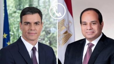 الرئيس السيسي تلقي اليوم اتصالاً هاتفياً من رئيس الوزراء الأسباني بيدرو سانشيز