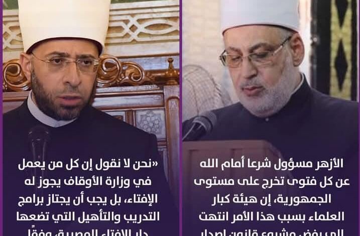 الأزهر يعترض على منح الأوقاف حق الفتوى