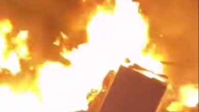 عاجل. حريق في مبنى المستشارين بأسوان