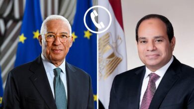 السيسي تلقي اليوم اتصالاً هاتفياً من السيد "أنطونيو كوستا" رئيس المجلس الأوروبي.