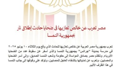 مصر تعرب عن خالص تعازيها فى ضح'ايا حاد'ث إط'لاق ن'ار بجمهورية النمسا