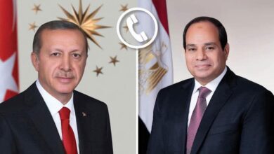 تلقى الرئيس عبد الفتاح السيسي، اتصالاً هاتفياً من رئيس تركيا "رجب أردوغان".