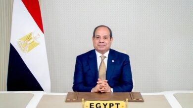 الرئيس السيسي  ألقي اليوم كلمة مسجلة بمناسبة الاحتفال بالذكرى الثمانين لإنشاء الأمم المتحدة