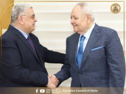 المستشار أحمد عبود يهنئ رئيس مجلس الدولة الجديد بمناسبة تعيينه