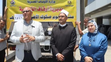 محافظ القليوبية يشهد إستلام ٢ طن من لحوم صكوك الأضاحي لتوزيعها علي الأسر