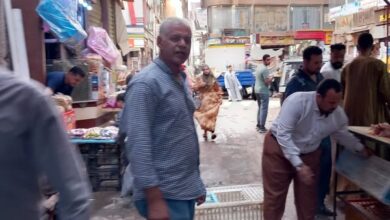 تواصل حملات رفع الإشغالات بطما