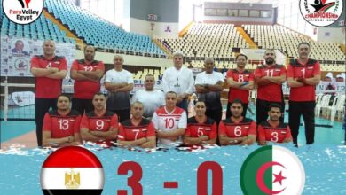 مصر في الدور النهائي لبطولة افريقيا للكرة الطائرة جلوس