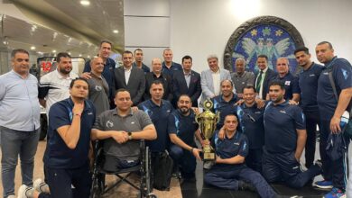 استقبال وزير الشباب لمنتخب مصر البارالمبي لكرة الطائرة العائد متوج ببطولة افريقيا
