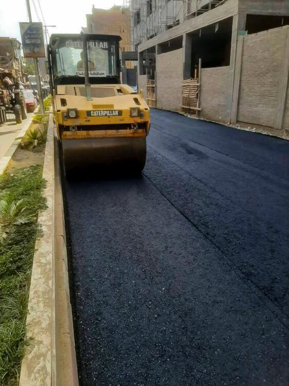 رصف طرق مركز البلينا بسوهاج