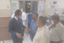 دويدار يجري زيارة تفقدية مسائية لمتابعة سير العمل بمستشفي الصدر ليلاً