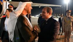 الرئيس السيسي يودع الشيخ محمد بن زايد آل نهيان في ختام زيارته الأخوية لمصر. 