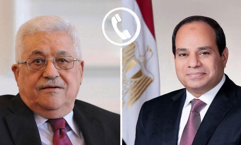 الرئيس السيسي تلقي اليوم اتصالًا هاتفيًا من رئيس دولة فلسطين