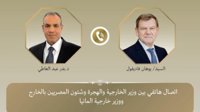 وزير الخارجية ونظيره الألماني يبحثان هاتفيا الأوضاع في قطاع غ-زة.