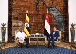 الرئيس السيسي إستقبل اليوم بقصر الاتحادية رئيس جمهورية أوغندا