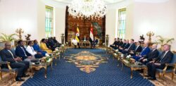 الرئيس السيسي إستقبل اليوم بقصر الاتحادية رئيس جمهورية أوغندا