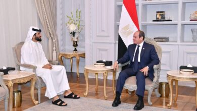 السيسي يستقبل مستشار الأمن الوطني وقائد الحرس الملكي بالبحرين.