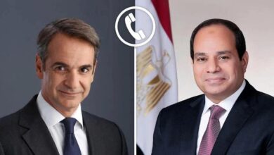 الرئيس السيسي تلقي اتصالاً من كيرياكوس ميتسوتاكيس، رئيس وزراء اليونان.